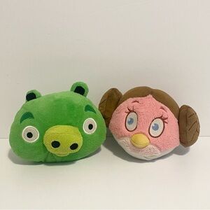 Angry Birds Plush Pig Star Wars Leia Stuffed Animal Toy 6” Collector Figures